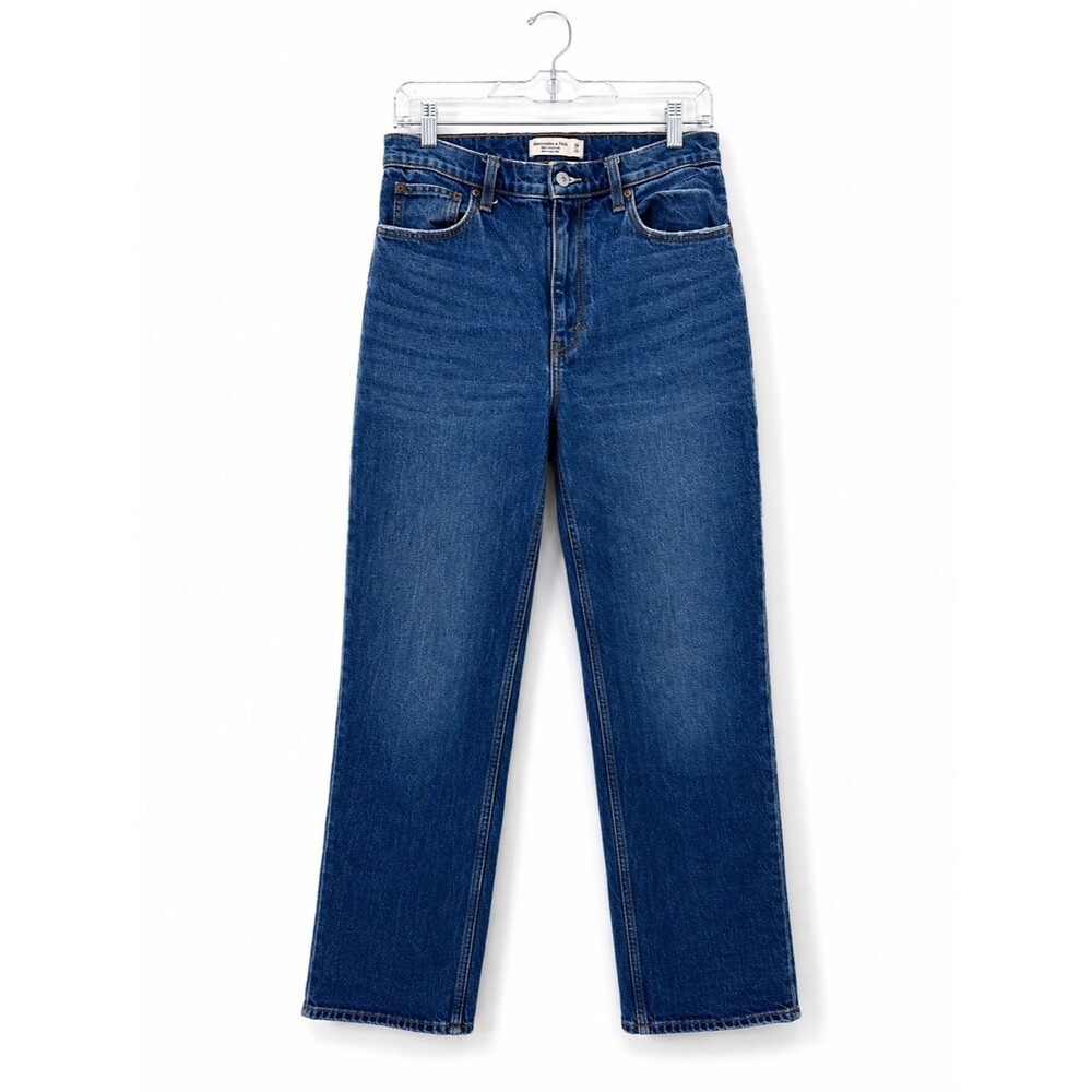 Abercrombie & Fitch Ultra High Rise Straight Jeans Curve Love Size 30/10 Long